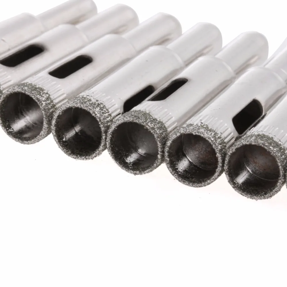 10 Chiếc 10Mm Tráng Kim Cương Nhân Khoan Lỗ Cưa Kính Cường Lực Gốm Đá Cẩm Thạch 828 Khuyến Mãi