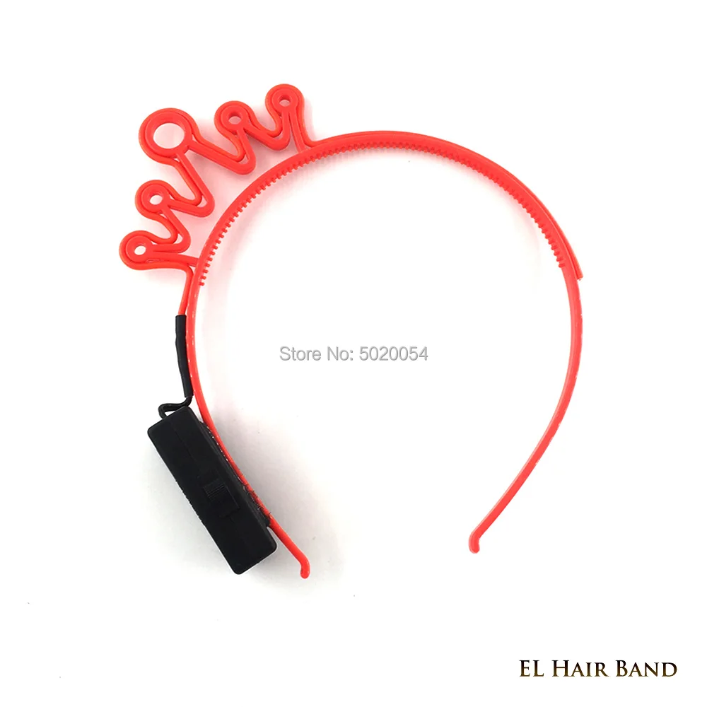 Kopf Zubehör EL Kalt Licht Haar Band Kopfschmuck Liebenswerte Crown Baby Led Haar Hoop Kopf Band Für Hochzeit Geburtstag Konzert