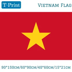 90*150cm/60*90cm/40*60cm/15*21cm Vietnam Flag Vietnamese Polyester 3x5ft Flag For National Daysports games  Event Office Home