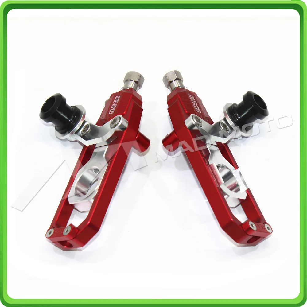 

Motorcycle Chain Tensioner Adjuster with paddock bobbins fit for HONDA CBR 1000 RR CBR1000RR 2004 2005 2006 2007 Red & Silver