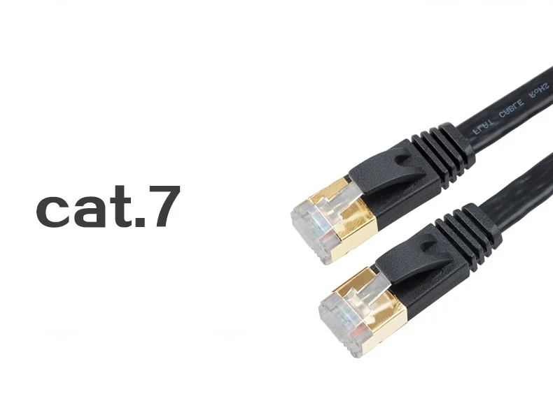 High Standard 10M 33FT/CAT7 Flat Ethernet Network Cable RJ45 600MHz Patch Lan Ethernet Cables for PC Laptop