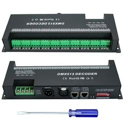 DMX 512 Decoder 30 Channels DMX RGB Controller Decorated LED Strip Lighting Dimmer DC 9V- 24V 2A/CH Drivers Controller