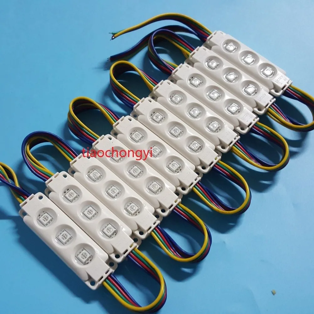 100pcs waterproof RGB 5050 storefront window led module light sign strip string