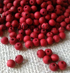 2000pcs/pack cheap 7mm wooden bead with rose scent , rosary bead, red bead for religious rosary special offer