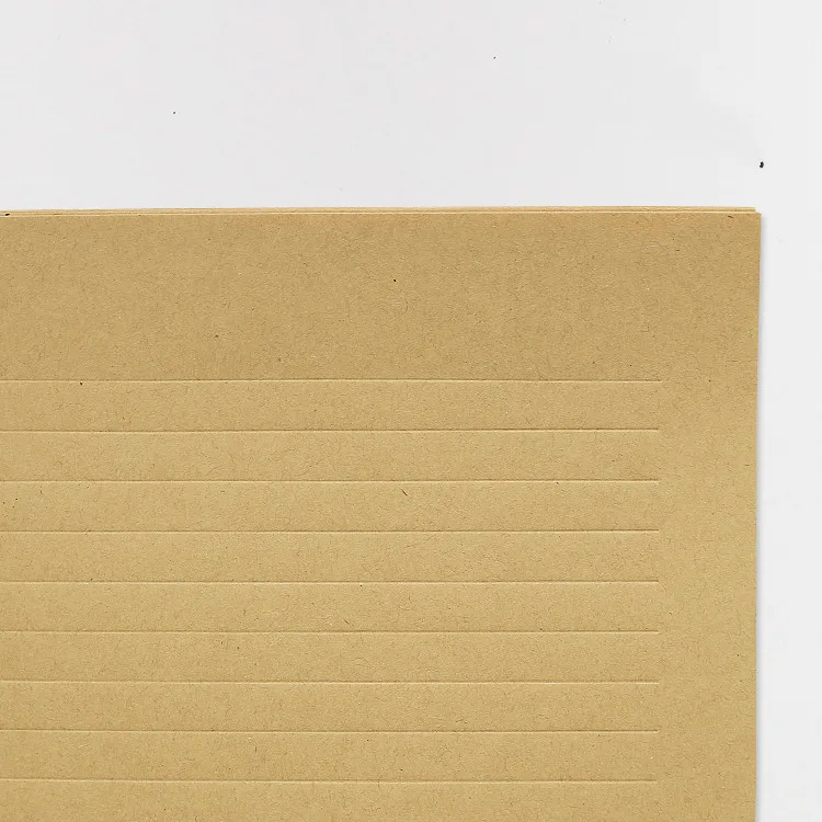 Pack of 10 Pieces  Blank Writig Paper Texture Dark Khaki Kcraft Product Dimensions 19X27cm Vintage Style Free Binding Edge