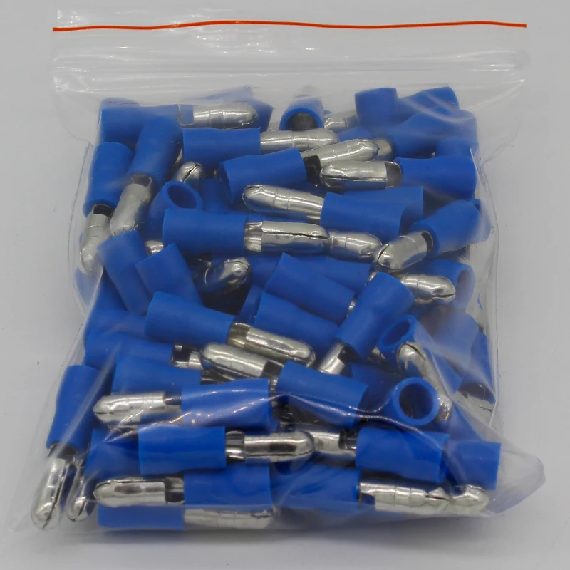 MPD2-156 MPD2.5-156 100PCS Bullet Shaped male Insulating Joint Wire Connector Electrical Crimp Terminal AWG16-14 MPD