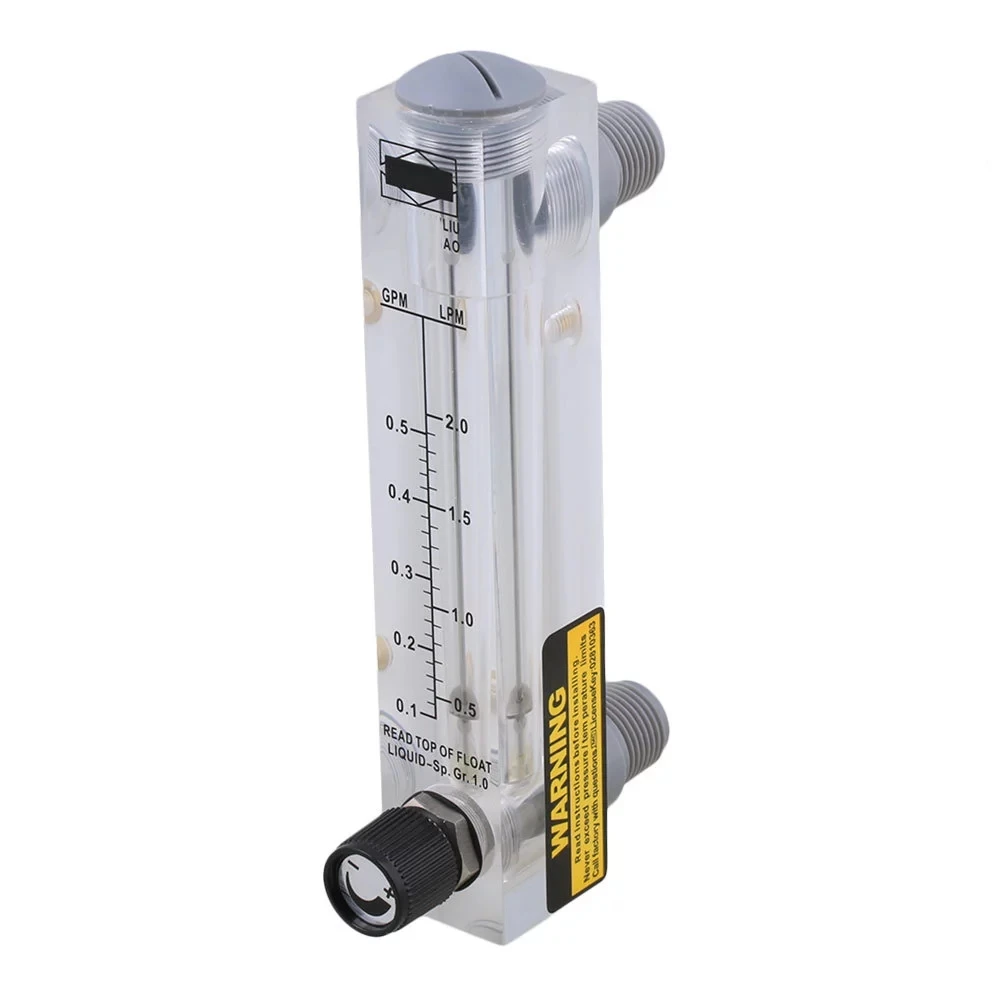 LZM-15T Adjustable Panel Type Flowmeter Flow Meter for Liquid 0.5-2LPM