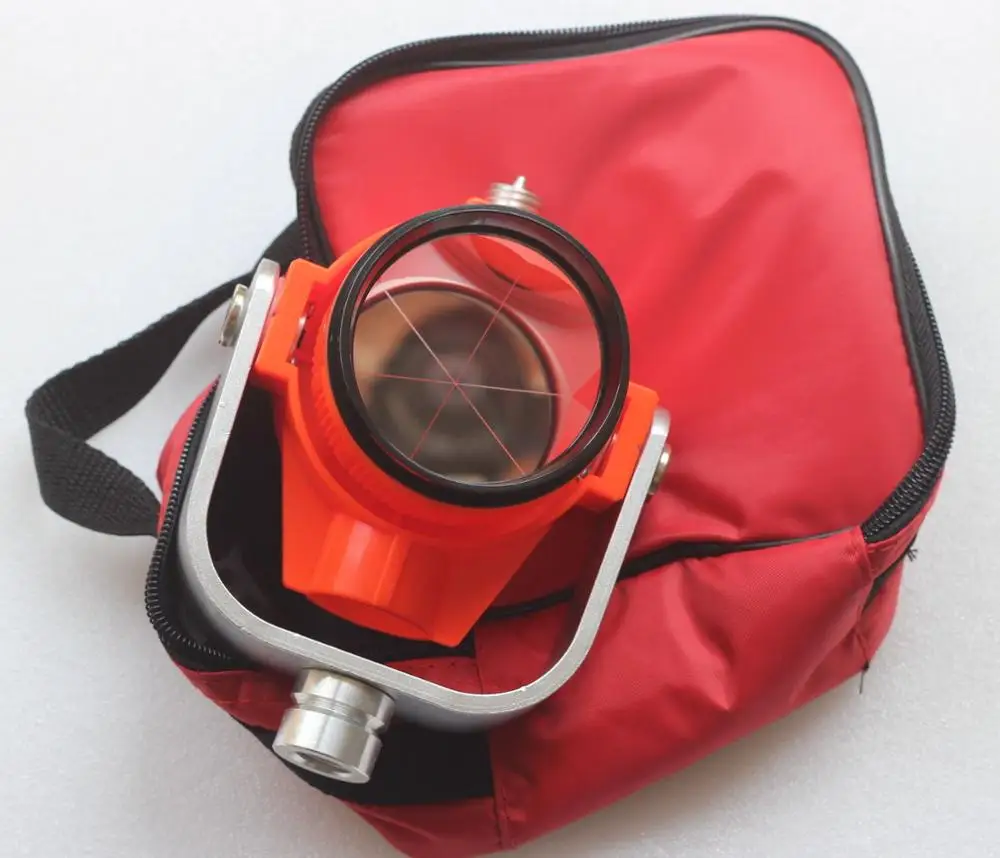 NEW Red  Single Prism w/Bag For  Total Stations Surveying