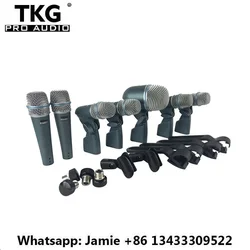 professional BETA DMK7 XLR BetaDMK7 Drum Microphone Kit 7 DRUM Mics With Two BETA57A Four BETA56A One BETA52A band drum mic kit