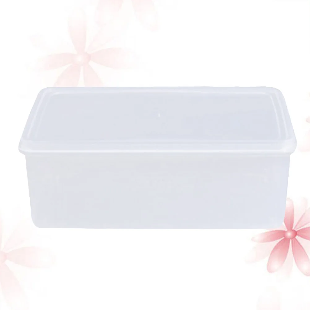 3.3L Single Layer Plastic Crisper Rectangular Transparent Storage Box Dry Food Storage Container With Lid For Home Kitchen Bar