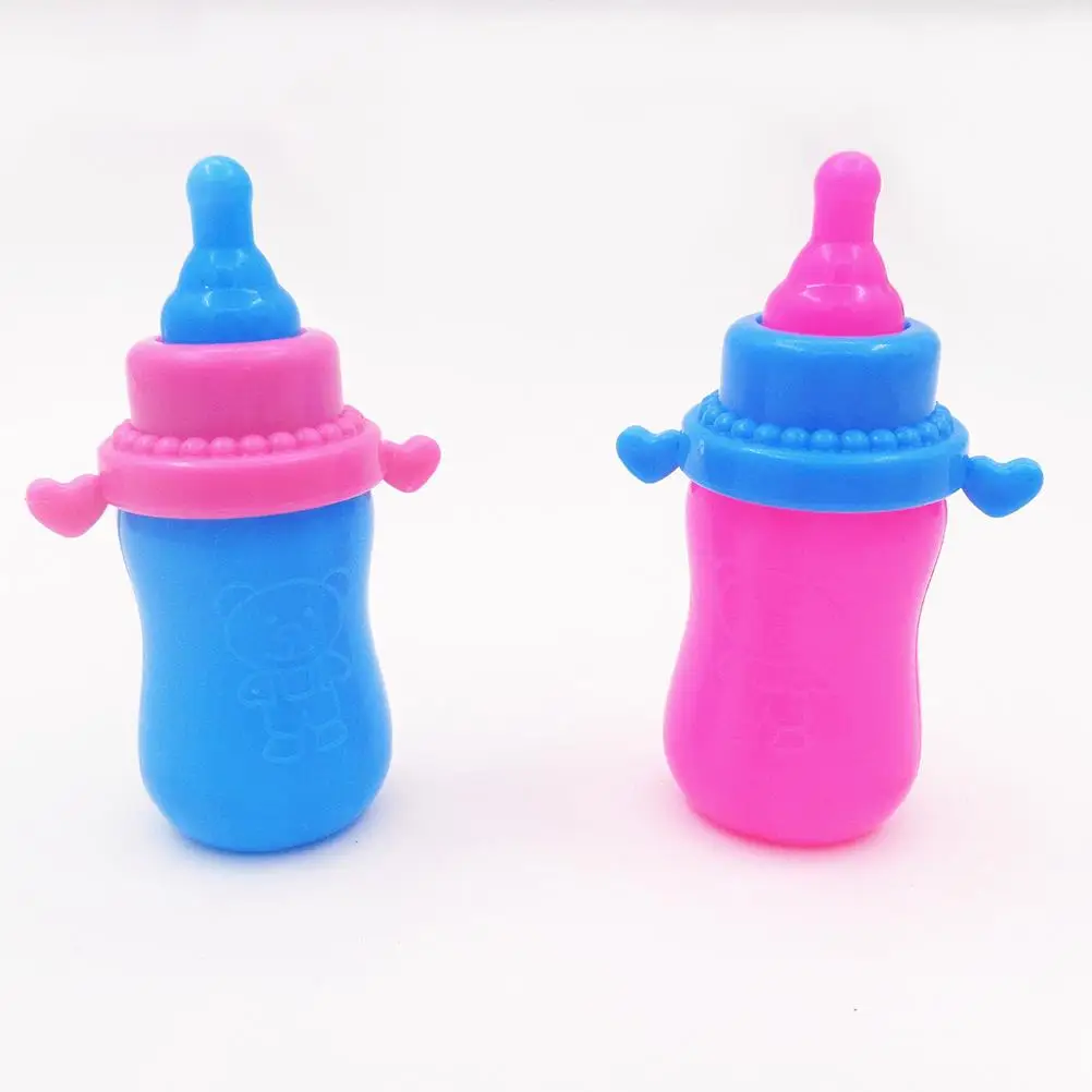 1/2Pcs New Rose and Blue Magic Feeding Bottles for babi Kelly Dolls Accessories For Kids Funny Toy