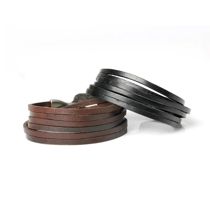 XQNI New Fashion Genuine Leather Hook Bracelets For Men Women Popular Knight Courage Bandage Charm  Bracelets & Bangles.