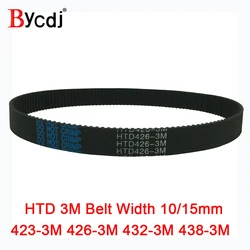 Arc HTD 3M Timing belt C=423 426 432 438 width 6-25mm Teeth141 142 144 146  HTD3M synchronous pulle 423-3M 426-3M 432-3M 438-3M