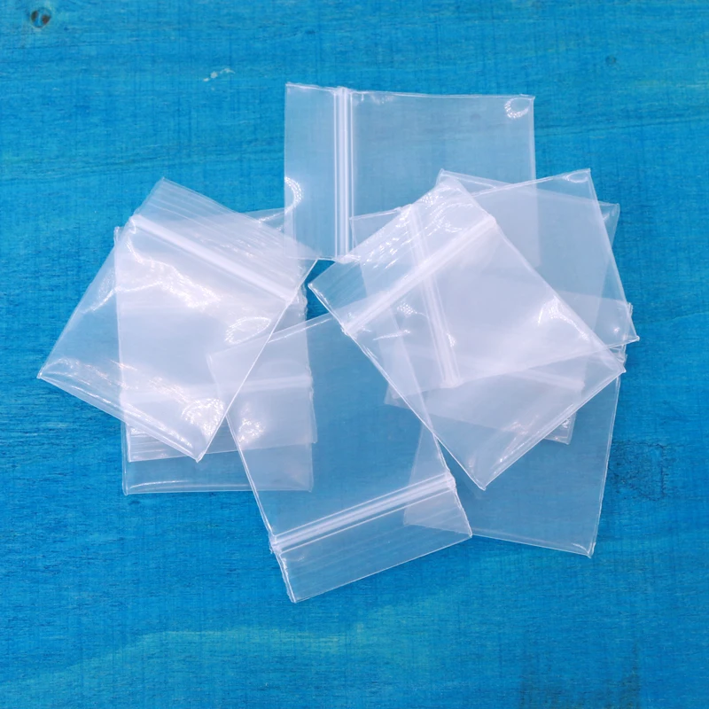 Hot Sale 100pcs/lot Mini Self Sealing Zip Lock Plastic Bags Clear Ziplock Bag Favor Charms Earrings Jewelry Packaging Bags