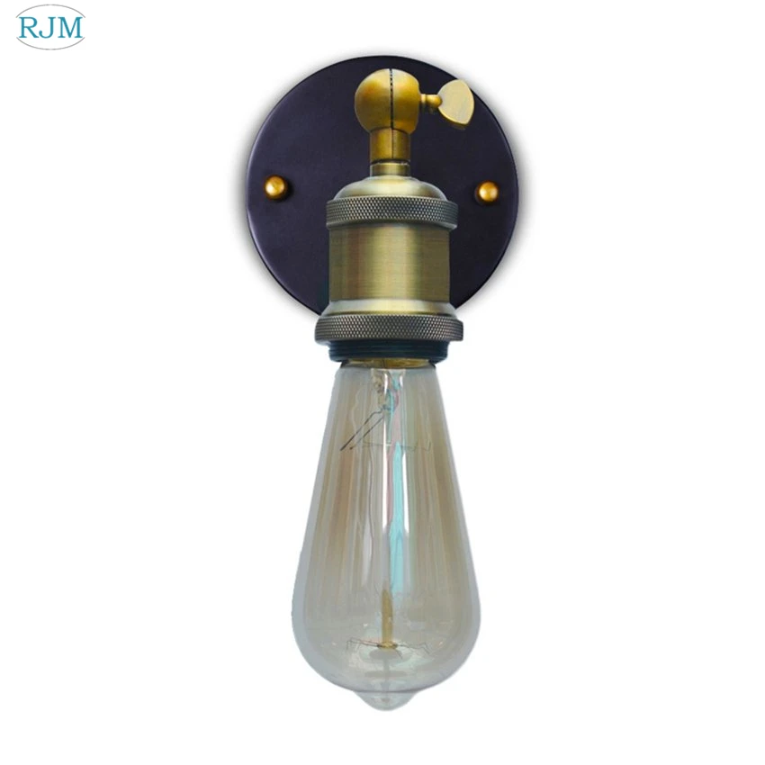 Lámpara De Pared De hierro Industrial, candelabro De Pared Vintage, rústico, Retro, para Loft, Edison, dormitorio, para casa