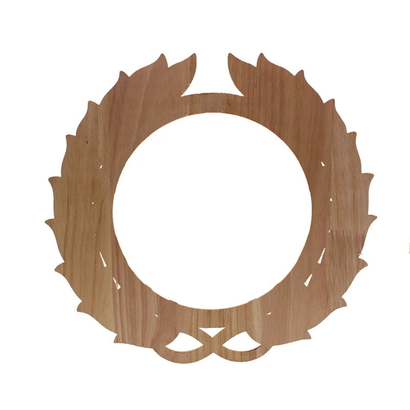 Floral Wood Carved Decal Corner Appliques Frame Wall Furniture Woodcarving Decorative Wooden Figurines Crafts Home Decor