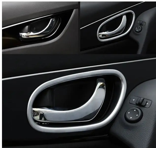 

2016 ACCESSORIES FIT FOR NISSAN QASHQAI J11 ROGUE X-TRAIL T32 2014 2015 CHROME MATTE INNER DOOR HANDLE COVER BEZEL GARNISH TRIM