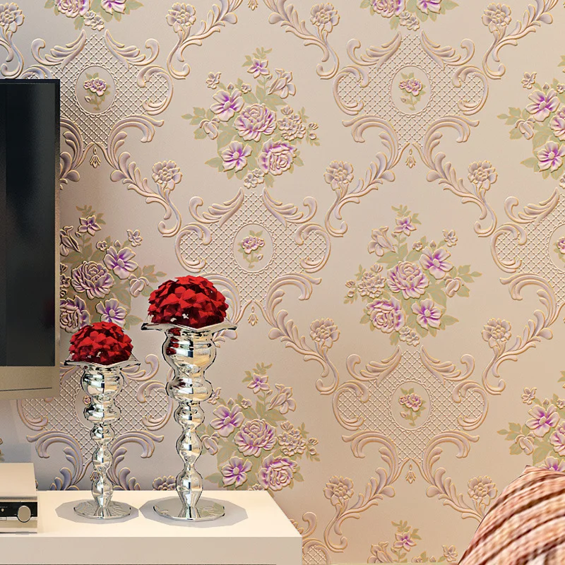 beibehang  natural designer shimmer effect botanical garden floral vinyl wallpaper roll home decor papel de parede 3d wall paper