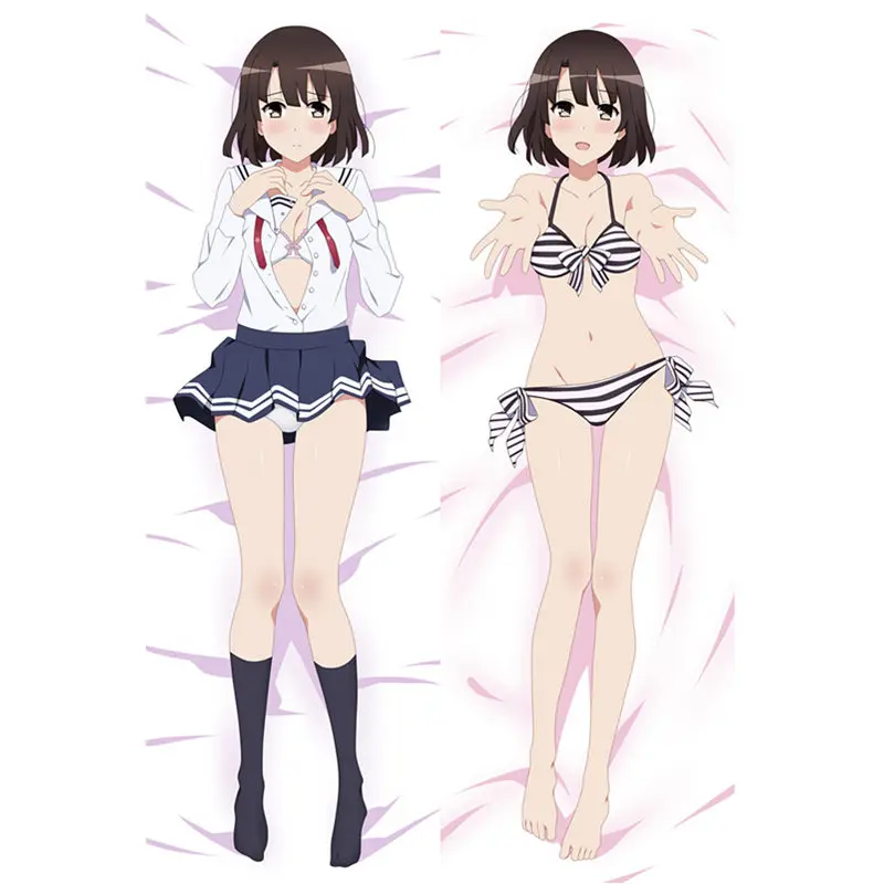 Anime Saenai Heroine No Sodate-kata Pillow Cover Dakimakura Case Polyester 3D Double-sided Bedding Hugging Body Pillowcase SH03