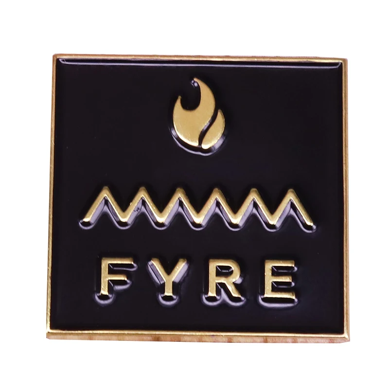 Twin peaks pin fyre fest brooch zig zag badge creative art jewelry