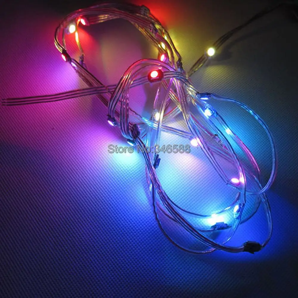 100x Presoldered Prewired DC5V WS2812B 5050SMD with Built-in WS2811 IC RGB Full Color Individually Addressable LED Module String