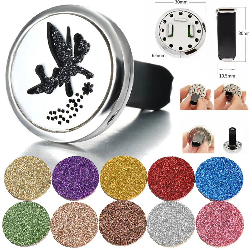 لتقوم بها بنفسك 30 مللي متر زهرة الجنية الفولاذ المقاوم للصدأ سيارة معطّر الهواء العطور زيت طبيعي الناشر المنجد عشوائي إرسال 1 قطعة منصات النفط كهدية #3