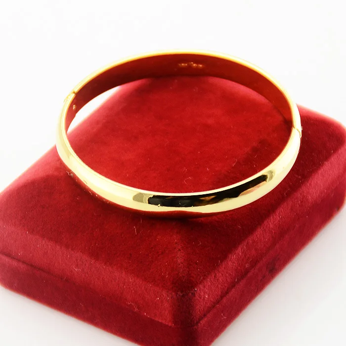 7mm  10mm Womens Girls Top  Gold Color Bangles Openable Bracelets New (No red box)