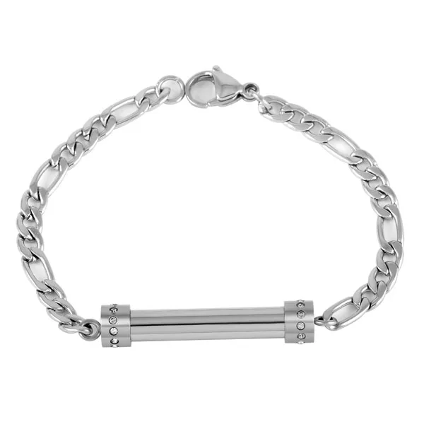 IJB5026 Cheap !!! 20/50/100pcs Stainless Steel Crystal Tube Memorial Urn Bracelet For Women Men Cremation Jewelry Hold Ashes