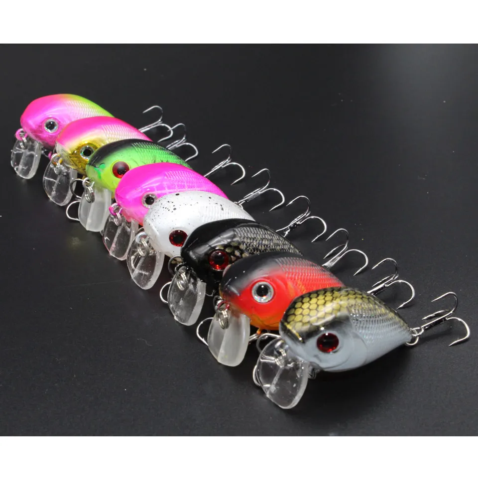 Señuelo de Pesca flotante VIB realista, anzuelos de Pesca de 4CM y 8G, aparejos Wobbler, Crankbait, cebo duro Artificial de Japón