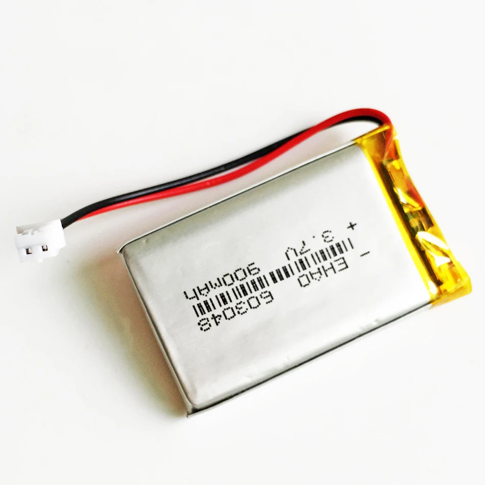 3.7V 900mAh LiPo akumulator litowo-polimerowy JST PH 2.0mm 2pin złącze 603048 do Mp3 GPS głośnik kamera Bluetooth