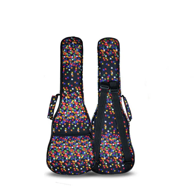 

Protable 23"24"inch concert ukulele case kid small bass guitar bag hawai soft gig cover padded backpack lanikai patterned pocket