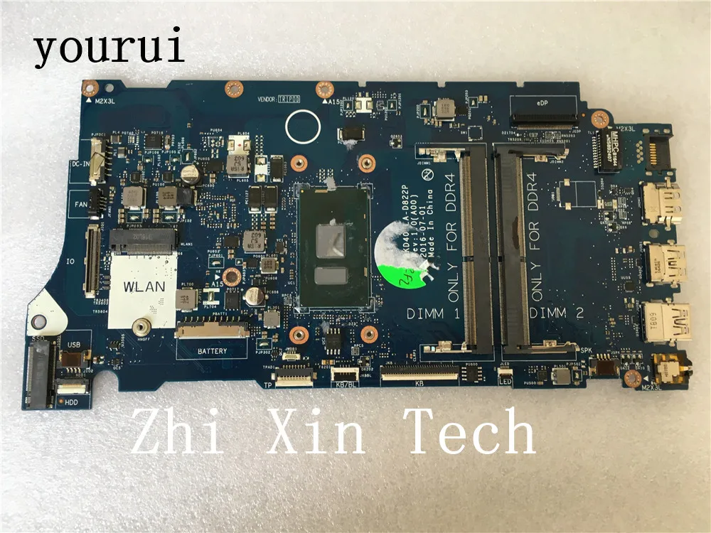 

yourui For Dell Vostro 7460 7560 Laptop Motherboard With i5-7200u CPU CN-06NY5G 06NY5G 6NY5G LA-D822P DDR4 Test work perfect