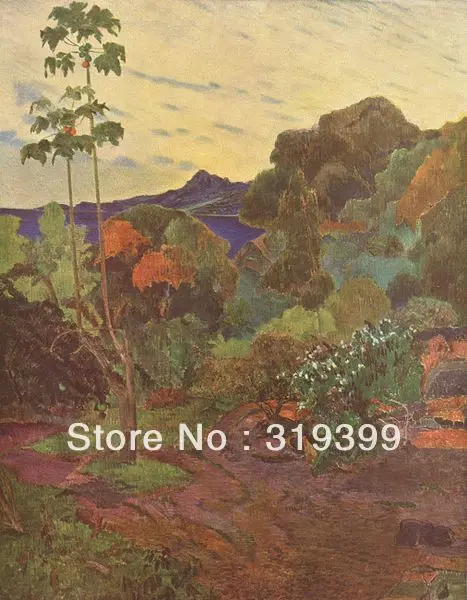 Paul Gauguin  Oil Painting Reproduction on Linen canvas, Vegetation tropicale, Free DHL Shipping,Museum Quality,100%handmade
