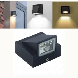 Lámpara de pared LED de un solo cabezal impermeable IP65 lámpara de pasillo de jardín aplique interior al aire libre AC85-265V de luz