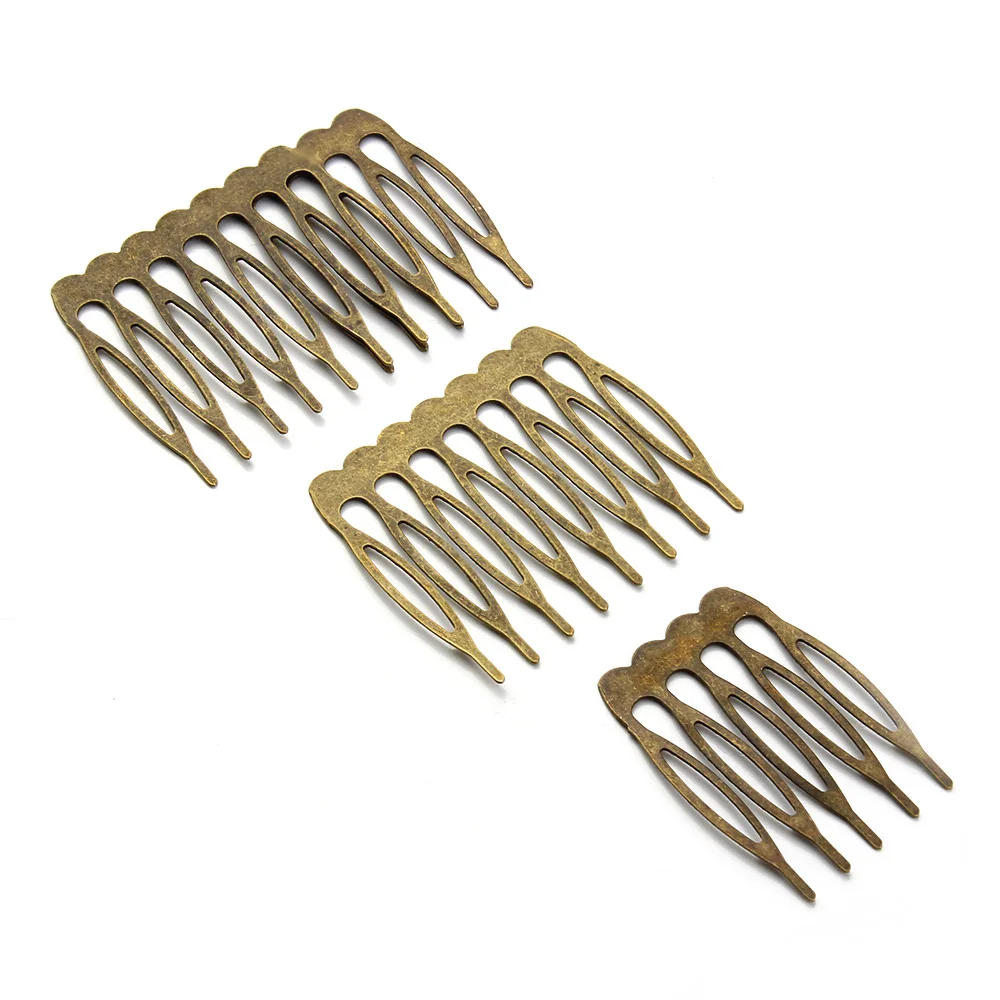 10pcs/lot 5/8/10 Teeth Metal Hair Comb Clips Claw Hairpins Hair Clips DIY Jewelry Findings For Women Wedding Hair Supplies