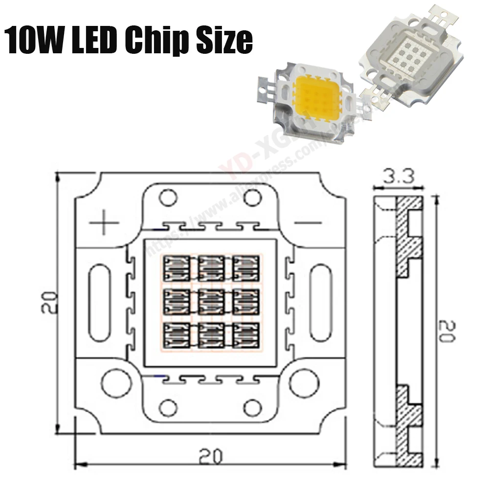 Matrix Bulb LED Chip 10W SMD COB Light Bead Warm Cold White Red Green Blue Orange Amber Golden Cyan RGB Full Spectrum Grow Light