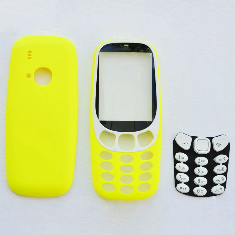 ZUGZUC New Complete Housing For Nokia 3310 Full Housing Back Case + Face Frame + Keyboard + Logo