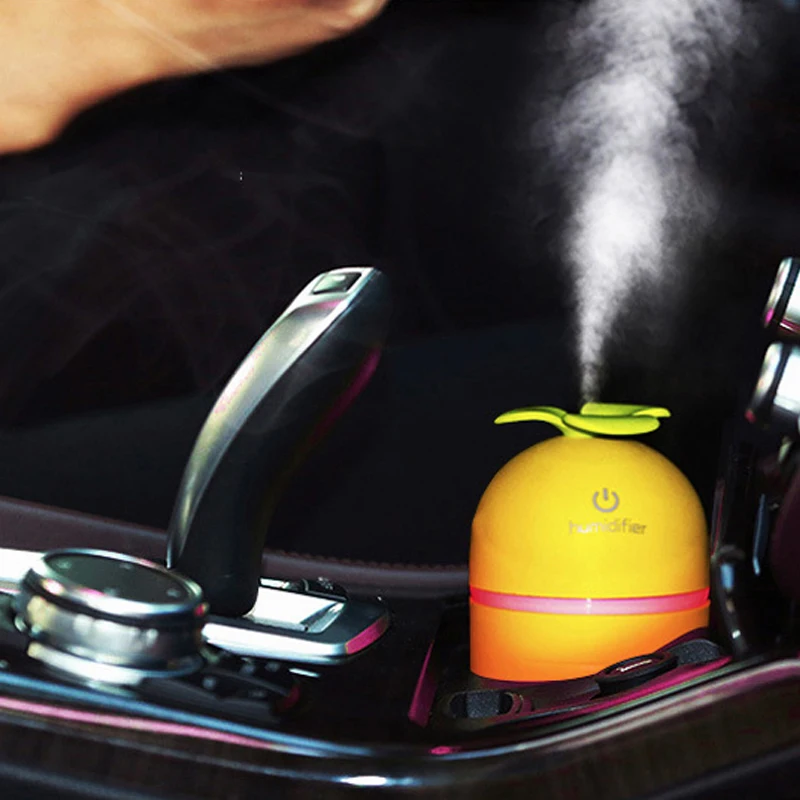 New Carrot Humidifier Mini Ultrasonic Car humidifiers Led Night Light Essential Oil Aroma Diffuser USB Fogger Car Air freshener