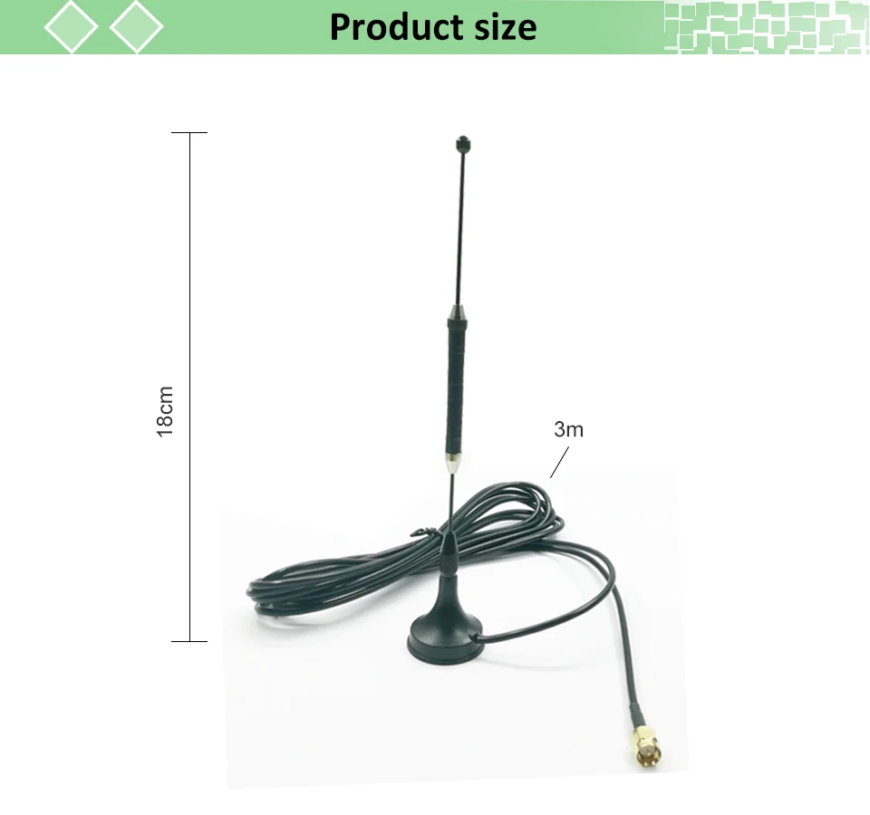 5 Stück 3G 4G LTE Saugnapf-Antenne 10 dBi SMA Stecker Antenne 698-960/1700-2700 MHz Magnetfuß 3 Meter Kabel für Router-Signalverstärker – Detail 6
