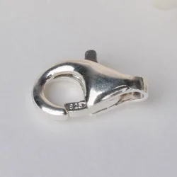Solid 925 Sterling Silver Lobster Claw Clasp 8-16mm