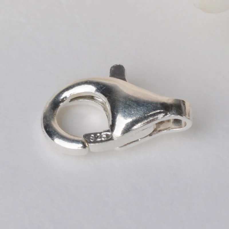 Stałe 925 Sterling Silver zapięcie homara pazur 8-16mm