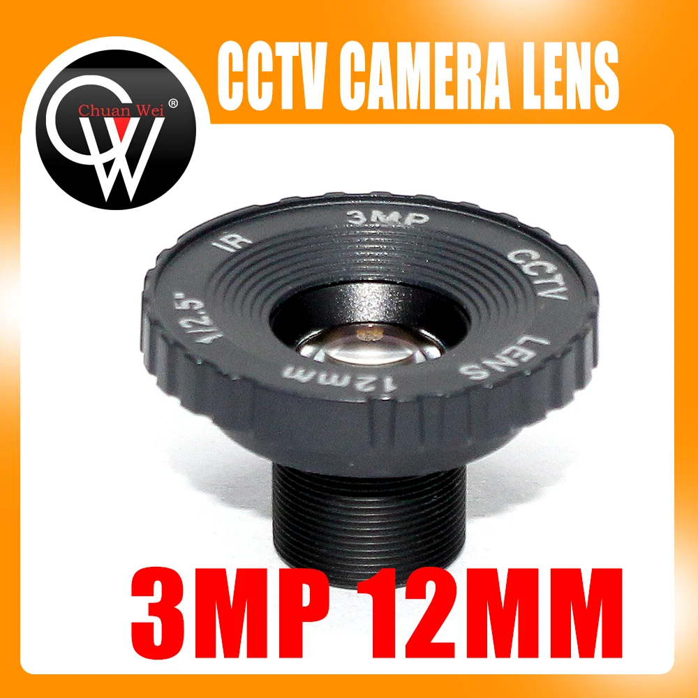 

3MP HD 12mm lens CCTV Lens HD 3.0Megapixel IP Camera Lens F2.0 M12 Mount Fixed Iris 1/2.5" for ahd camera wifi camera