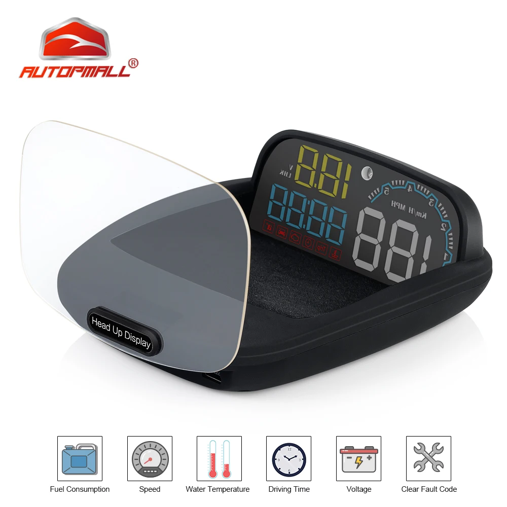 

New Car HUD Head Up Display OBD 2 II On-board Auto Car Computer C600 Digital Speedometer OBD2 Projector Driving Fuel Consumption