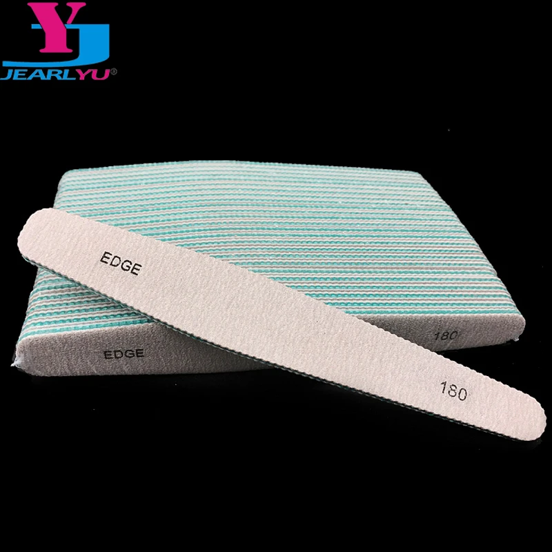 

50 Pcs Acrylic Nail File 180/180 Lima Buffer Sanding Files Grey Diamond Styling Lime A Ongles Wholesale Nails Products Supplies