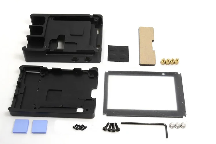 UGEEK Raspberry Pi Aluminium CNC fall Kit Für UGEEK HD 3,5 zoll screen Raspberry Pi 3B 2B 3B + 4B | Passive WiFi & Bluetooth