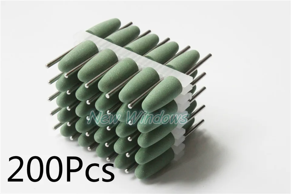 

200Pcs Dental 2.35mm Polishing Burs SILICONE Rubber Polishers Diamond