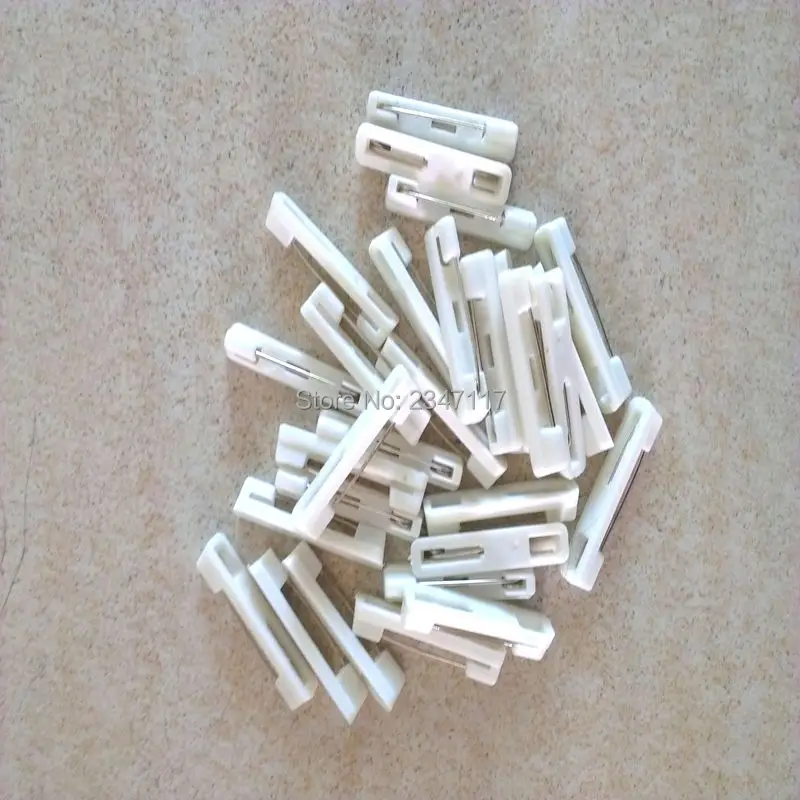 Brooch Buckle with White Plastic Pin Badge  Pin 1000pcs/lot 31mm Length  Packing Pin