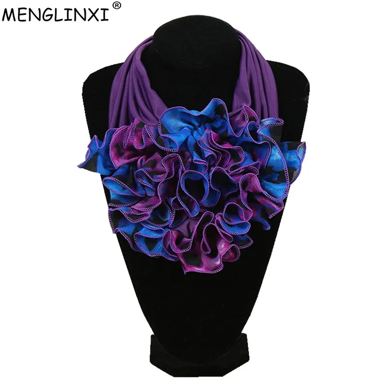 2023 New Floral Collar Scarf Luxury Brand Scarf Women New Fashion Neckerchief Ring Scarves Neck Scarf For Ladies Winter