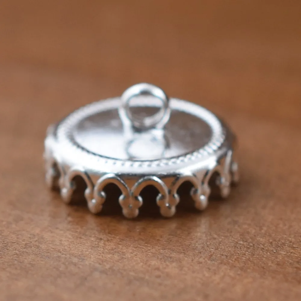 10 sztuk 12mm materiał mosiężny Cameo ustawienie kaboszon przycisk podstawa wisiorek taca elementy biżuterii ręcznie robiony materiał — zdjęcie 7