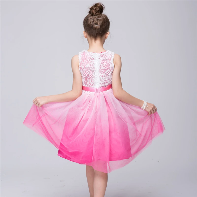 Girl Knitted Princess Bubble Dresses Flower Girl Dresses